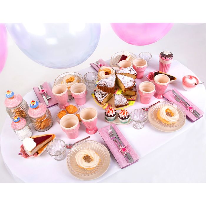 Сахарница 210 мл "Завитушка", с ложкой, цвет голубой