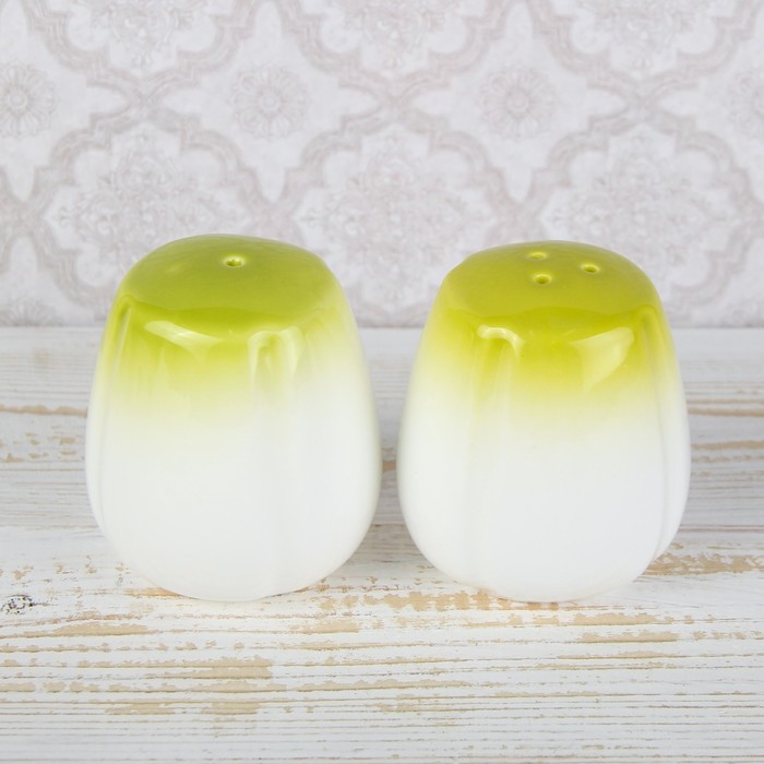 Набор для специй "Радость", 2 шт, цвет зеленый