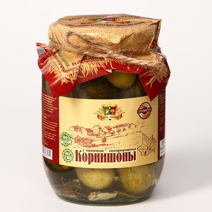 

Корнишоны с чесноком "Сыта-Загора",540мл, ст/б