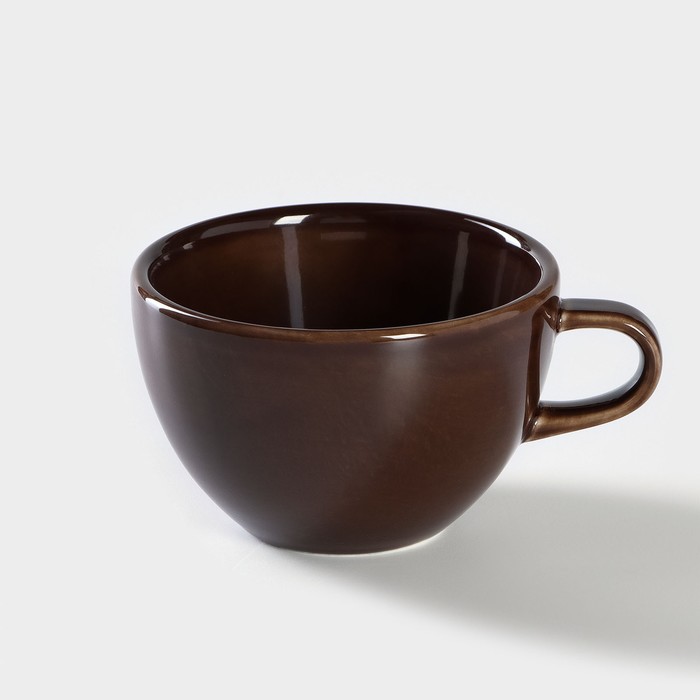 Чашка фарфоровая кофейная «Акварель», 320 мл, цвет коричневый чашка фарфоровая кофейная dots nube 210 мл