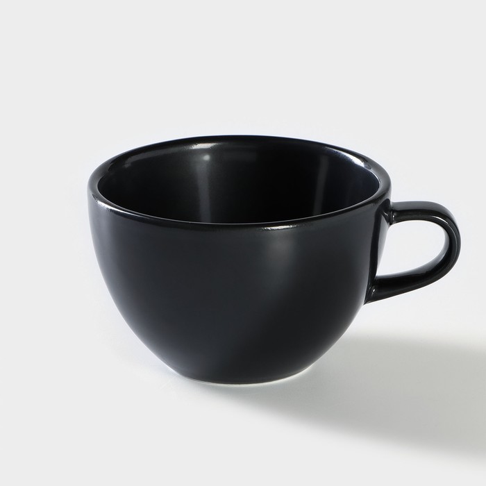 Чашка фарфоровая кофейная «Акварель», 320 мл, цвет чёрный чашка фарфоровая кофейная dots nube 210 мл
