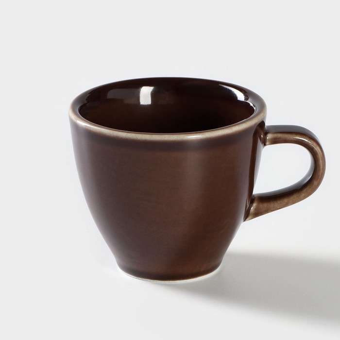 Чашка фарфоровая кофейная «Акварель», 70 мл, цвет коричневый чашка фарфоровая кофейная dots nube 210 мл