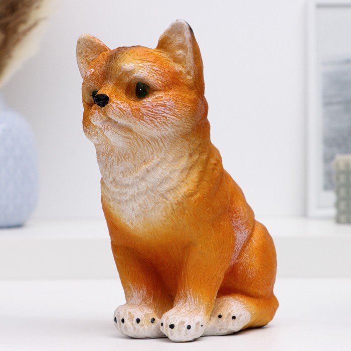 

Копилка "Котик малый" рыжий, 14х9х10см