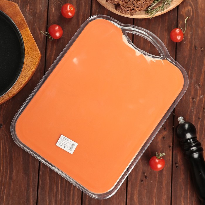 Набор 6 предметов: 4 ножа 20/19,5/11,5/9 см, ножницы, доска 30х24 см, цвета МИКС