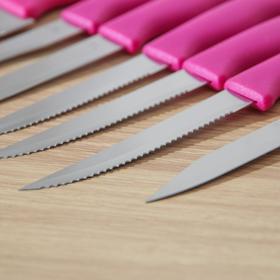 Набор кухонных принадлежностей, 8 ножей, ножеточка, ножницы, на подставке, цвет МИКС от Сима-ленд