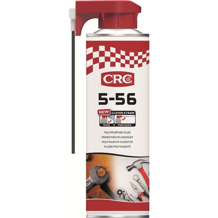 Смазка универсальная CRC 5-56, Clever Straw, многофункциональная, аэрозоль, 500 мл смазка для цепей мото вело crc chain lube pro аэрозоль 500 мл 32721