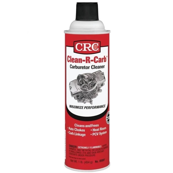 Очиститель карбюратора и дроссельной заслонки CRC Clean-r-carb, аэрозоль, 453 г очиститель дроссельной заслонки grass carb cleaner 650 мл