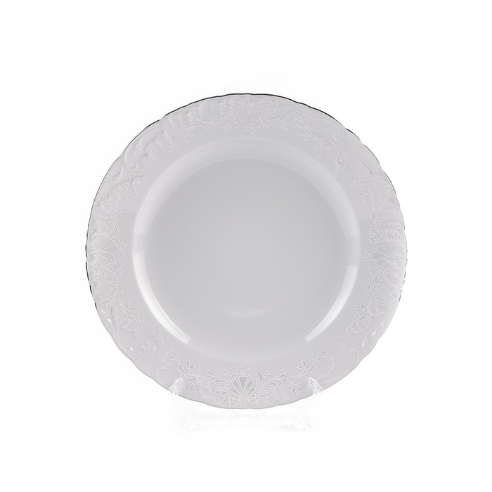 Тарелка мелкая Cmielow Rococo «Узор платина», d=26 см тарелка мелкая тирамису d 26 h 2 5см борисовская керамика