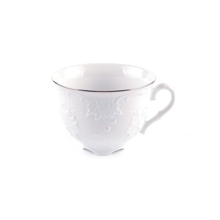 цена Чашка чайная Cmielow Rococo «Узор платина», 330 мл