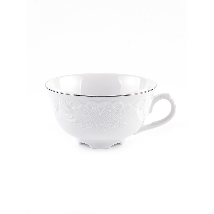 Чашка чайная Cmielow Rococo «Узор платина», 220 мл чайная пара cmielow рококо узор платина фарфор 220 мл