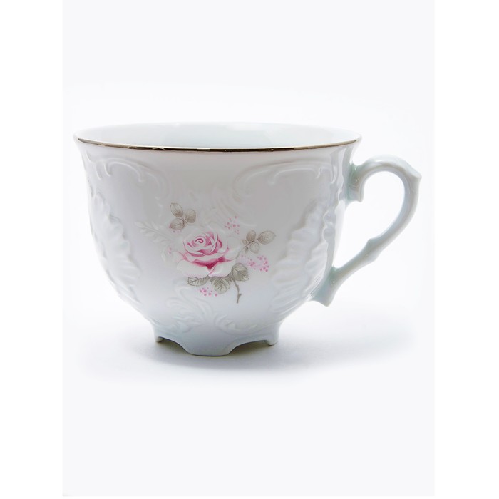Чашка чайная Cmielow Rococo «Бледные розы, отводка платина», 250 мл чайная пара cmielow rococo отводка платина 250 мл
