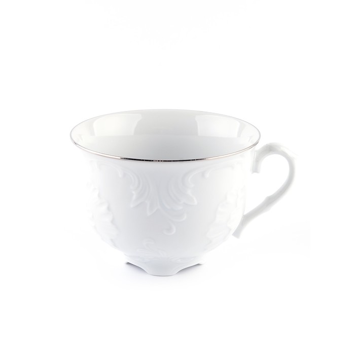 цена Чашка чайная Cmielow Rococo «Отводка платина», 330 мл