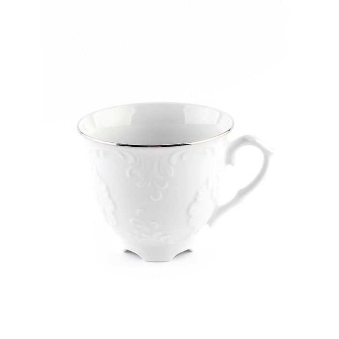 Чашка кофейная Cmielow Rococo «Отводка платина», 100 мл кофейная чашка rococo 170 мл фарфор
