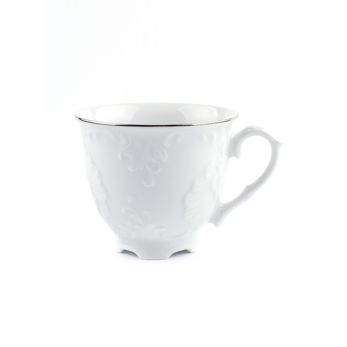 Чашка кофейная Cmielow Rococo «Отводка платина», 170 мл кофейная пара cmielow rococo золотая отводка 100 мл
