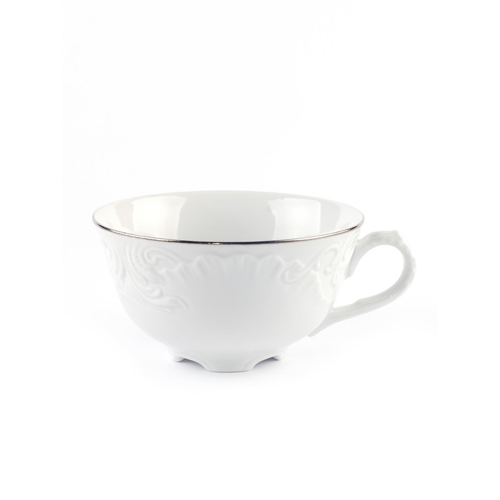 Чашка чайная Cmielow Rococo «Отводка платина», 220 мл чайная пара cmielow rococo узор платина 220 мл