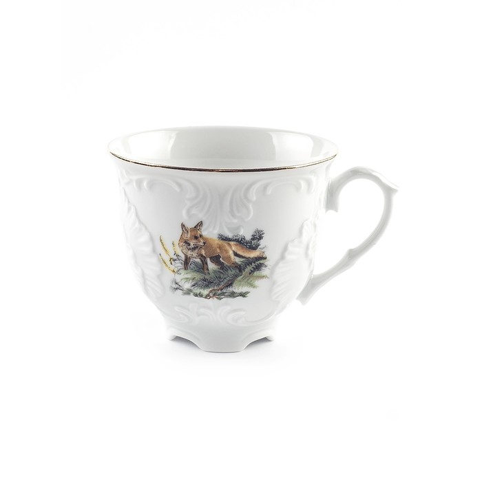 Чашка чайная Cmielow Rococo «Охота, отводка золото», 250 мл
