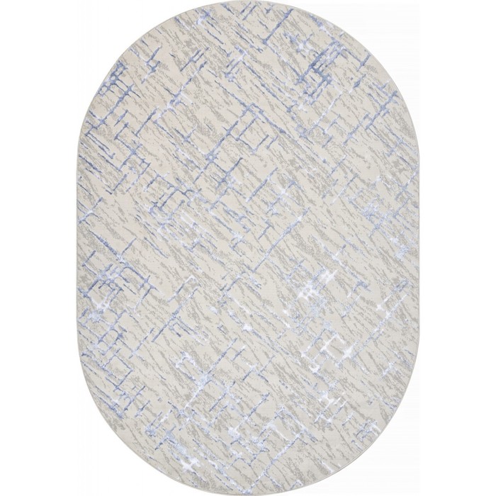 ковёр прямоугольный merinos liman размер 80x150 см цвет cream blue Ковёр овальный Merinos Liman, размер 80x150 см, цвет cream-blue