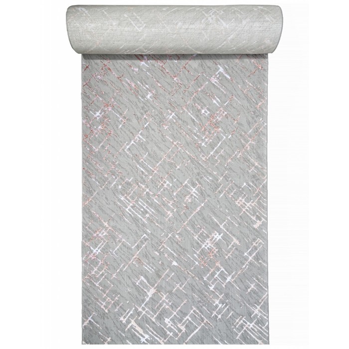 

Ковровая дорожка Merinos Liman, размер 100x2500 см, цвет gray-pink