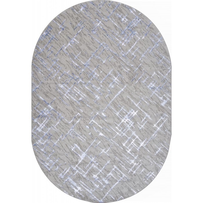 ковёр овальный merinos liman размер 200x400 см цвет beige pink Ковёр овальный Merinos Liman, размер 200x400 см, цвет gray-blue