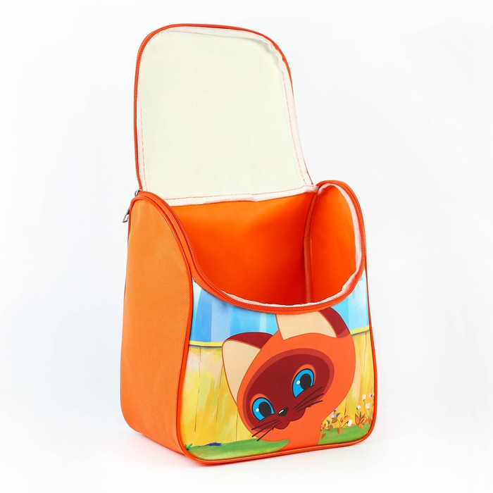 Рюкзак детский на молнии сверху, Текстиль, 20 см х 11 см х 26 см 