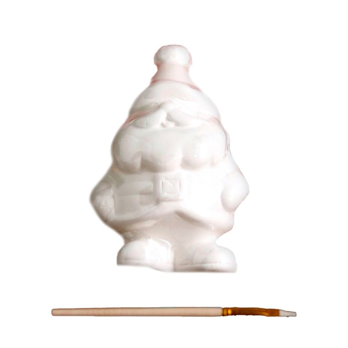 Ёлочное украшение под раскраску «Дедушка Мороз» с подвесом, кисть ёлочное украшение под раскраску дед мороз с подвесом
