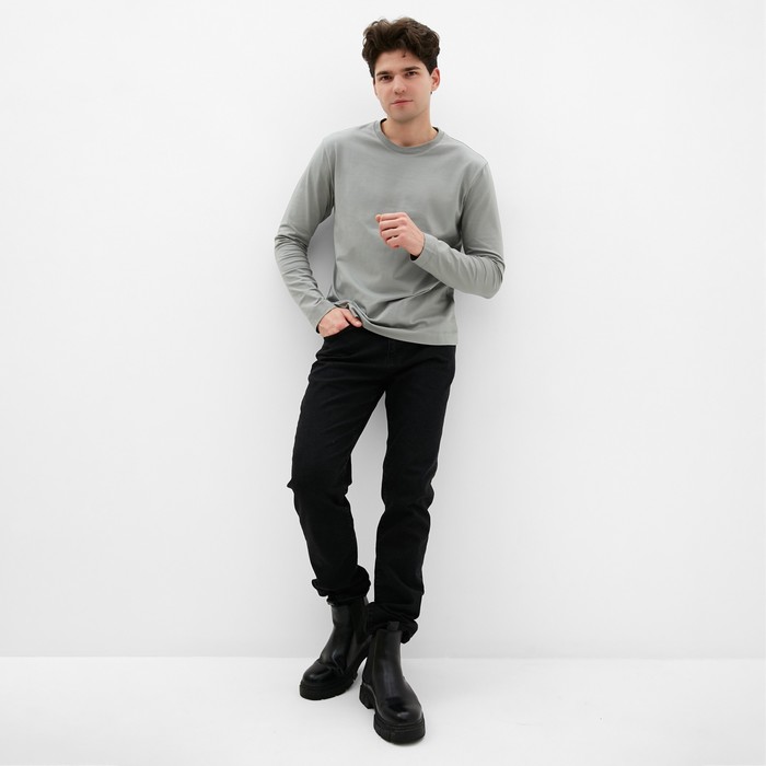 фото Лонгслив мужской mist men's casual размер 48, серый