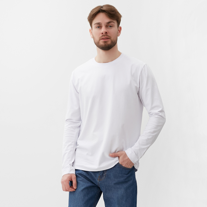 Лонгслив мужской MIST Men's casual размер 46, белый