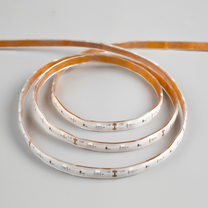 Светодиодная лента 12В, SMD5050, 5 м, IP68, 30 LED, 7.2 Вт/м, 14-16 Лм/1 LED, DC, ЖЁЛТЫЙ