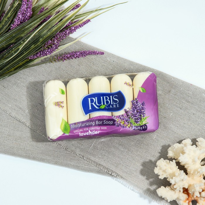 Мыло туалетное Rubis Lavender, 5x75 375 г