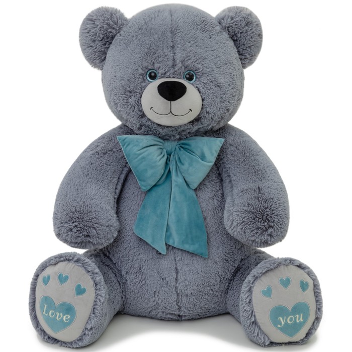 Мягкая игрушка «Медведь Пьер с бантом», цвет серый, 130 см медведь с бантом 25 см беж