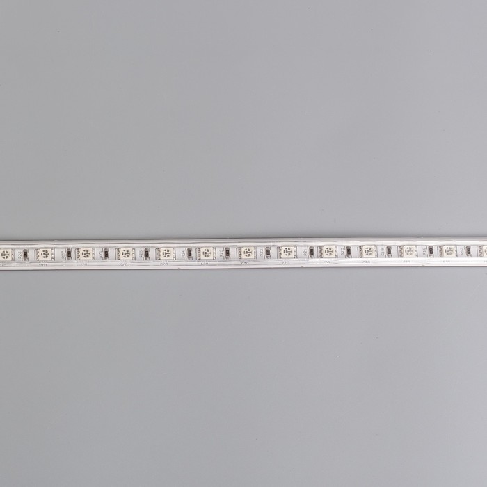 Светодиодная лента 220В, SMD5050, 5 м, IP65, 60 LED, 11 Вт/м, 16-18 Лм/1 LED, AC, КРАСНЫЙ