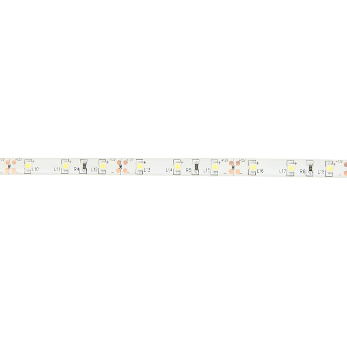 Светодиодная лента 12В, SMD3528, 5 м, IP65, 60 LED, 4.8 Вт/м, 6-7 Лм/1 LED, DC, ЗЕЛЁНЫЙ