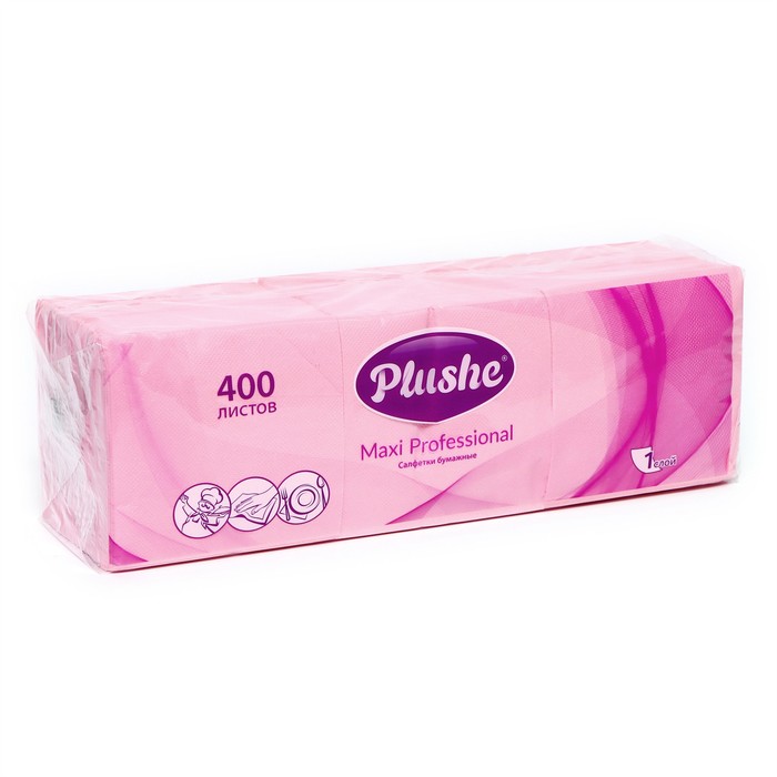 

Салфетки бумажные Plushe Maxi Professional, 1 слой, 400 листов