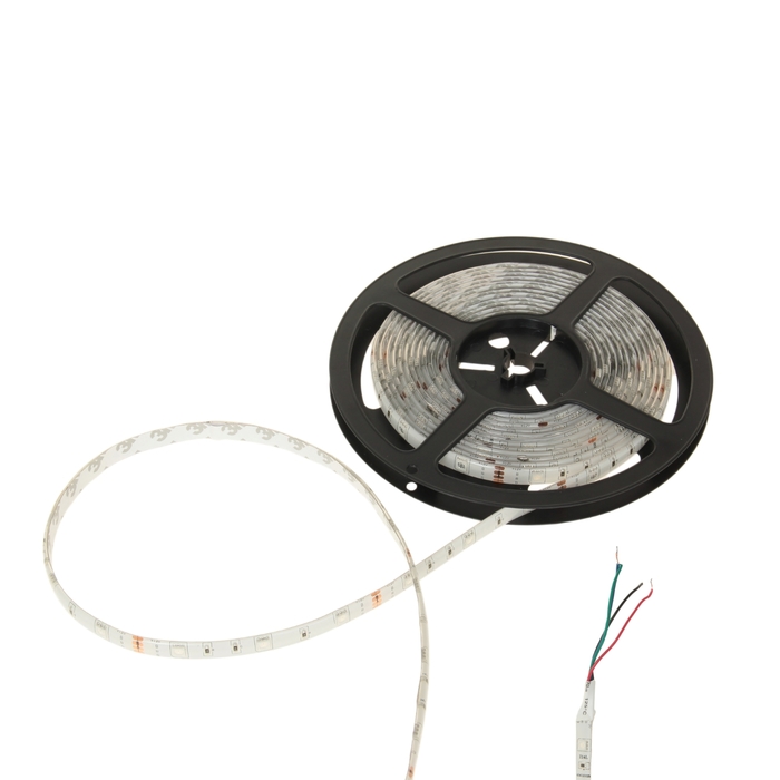 Светодиодная лента 12В, SMD5050, 5 м, IP65, 30LED, 7.2 Вт/м, 14-16 Лм/1 LED, DC, МУЛЬТИ (RGB)