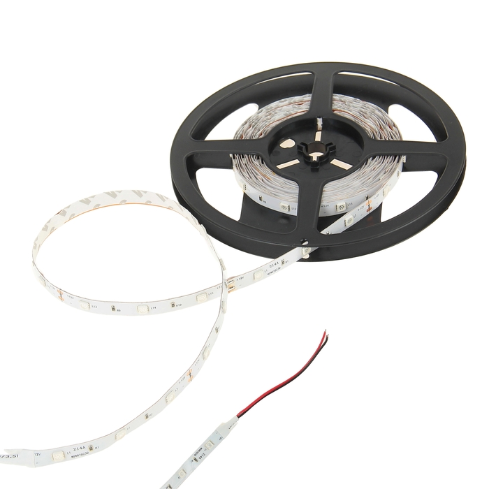 Светодиодная лента 12В, SMD5050, 5 м, IP33, 30LED, 7.2 Вт/м, 14-16 Лм/1 LED, DC, СИНИЙ