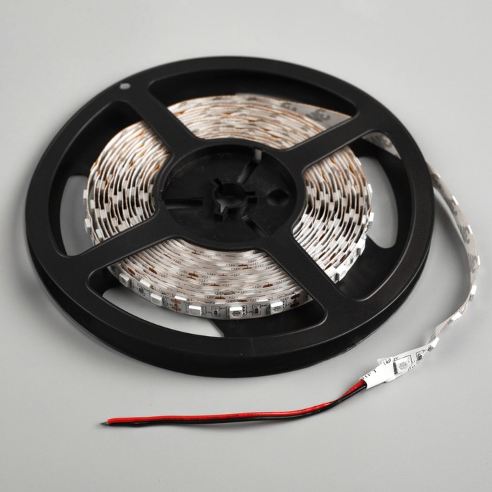 Светодиодная лента 12В, SMD5050, 5 м, IP33, 60 LED, 14.4 Вт/м, 14-16 Лм/1 LED, DC, ЗЕЛЁНЫЙ