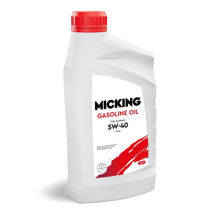 Масло моторное Micking Gasoline Oil MG1, 5W-40 SP, синтетическое, 1 л масло моторное abro premium 5w 40 sp синтетическое 1 л
