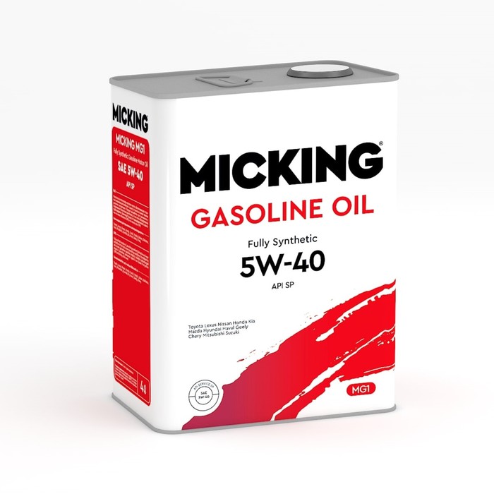 Масло моторное Micking Gasoline Oil MG1, 5W-40 SP, синтетическое, 4 л