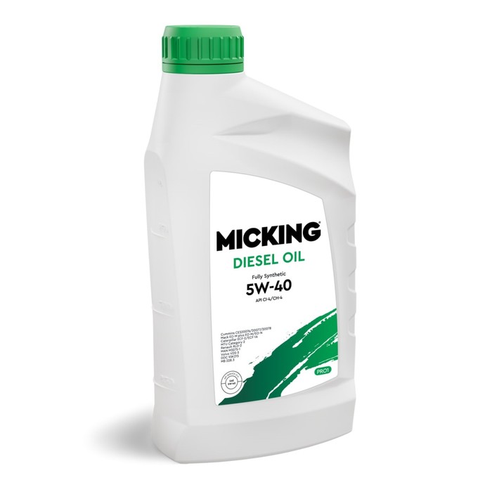 фото Масло моторное micking diesel oil pro1, 5w-40 ci-4/ch-4, синтетическое, 1 л