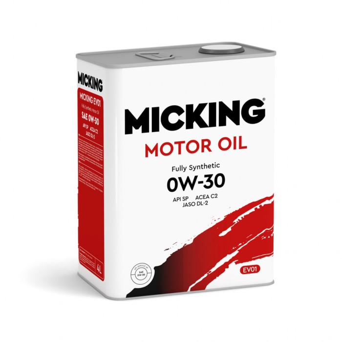 Масло моторное Micking Motor Oil EVO1, 0W-30 API SP ACEA C2, синтетическое, 4 л