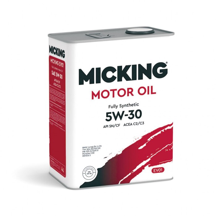 фото Масло моторное micking motor oil evo1, 5w-30 sn/cf c2/c3 , синтетическое, 4 л