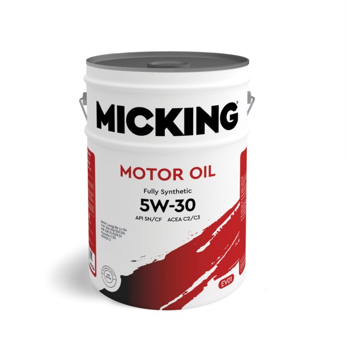 Масло моторное Micking Motor Oil EVO1, 5W-30 SN/CF C2/C3 , синтетическое, 20 л