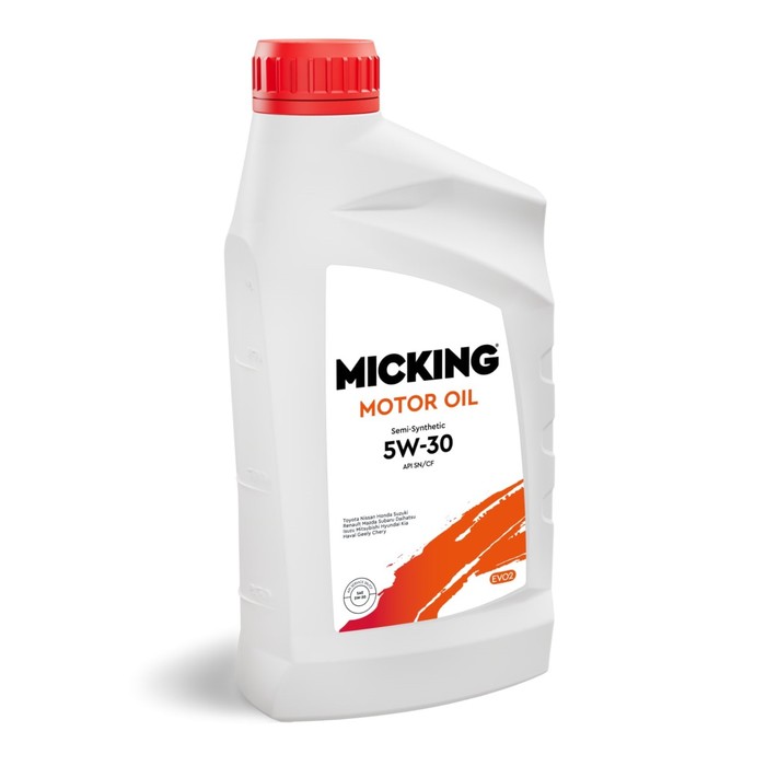 Масло моторное Micking Motor Oil EVO2, 5W-30 SN/CF, минеральное, 1 л micking моторное масло micking evo2 5w 30 4 л