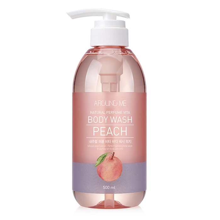 

Гель для душа с экстрактом персика Around me Natural Perfume Vita Body Wash Peach, 70 мл