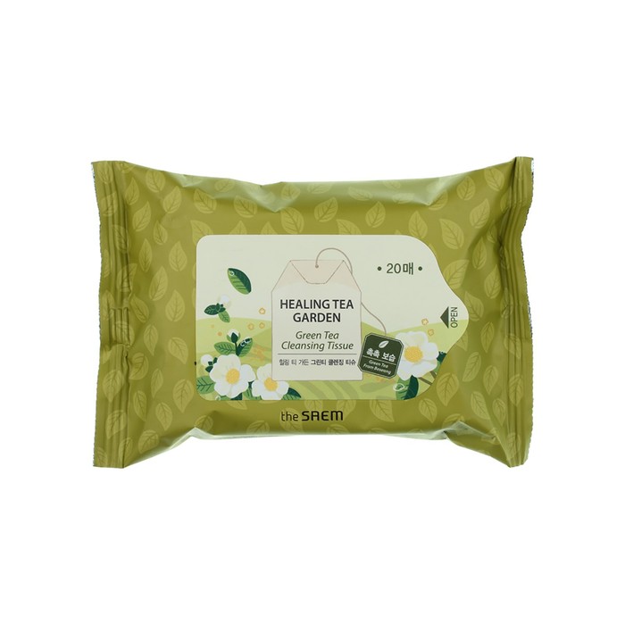 

Салфетки очищающие с экстрактом зеленого чая Healing Tea Garden, 20 шт