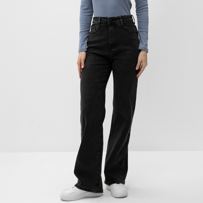 Джинсы утеплённые женские, цвет серый, размер 25 (40/42) джинсы женские цвет чёрный размер 40 42