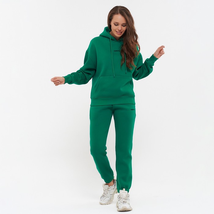 костюм женский толстовка брюки цвет нежно зелёный размер 56 Костюм женский (толстовка/брюки), цвет тёмно-зелёный, размер 44 (M)