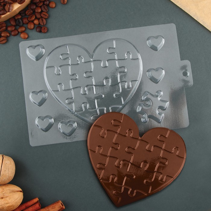 Форма для шоколада «Сердце», 21 х 14 см форма для шоколада ракушки 3