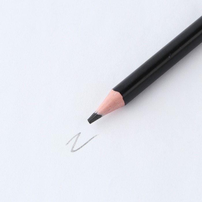 Карандаш чернографитный НВ с ластиком PROвыбор «Черный неон»