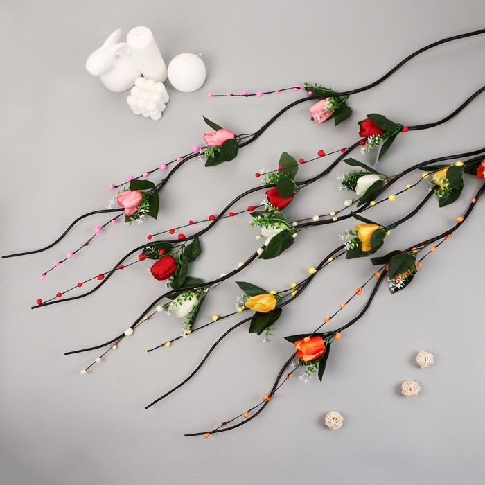 Декор тинги Праздничные тюльпаны 150 см, микс